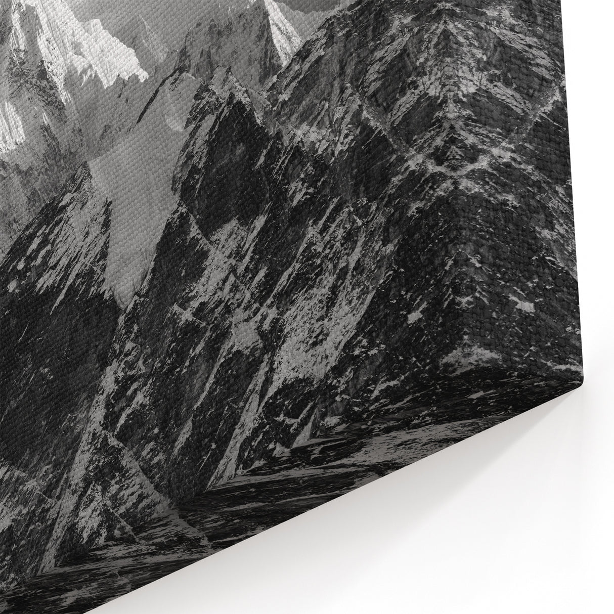Black and White Everest Art - Majestic Mountain View