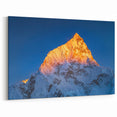 Golden Sunrise Everest Art - Illuminated Peak Canvas