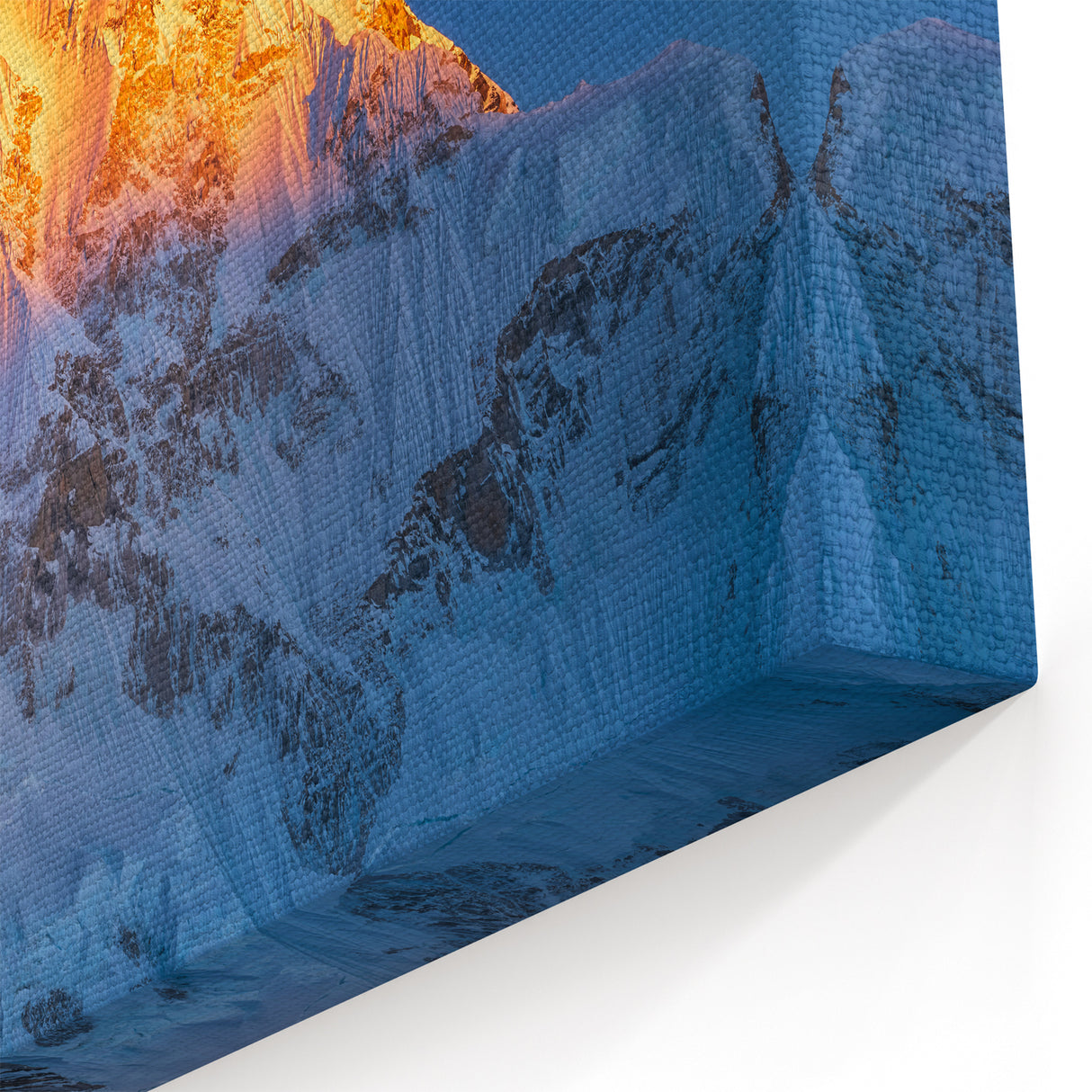 Golden Sunrise Everest Art - Illuminated Peak Canvas