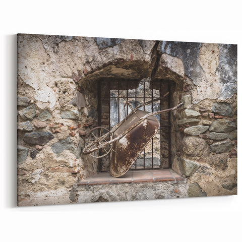 Antigua Guatemala Art - Rustic Wheelbarrow Relic
