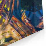 Bangkok Highway Intersections - Urban Night Canvas Art