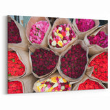Vibrant Bangkok Rose Bouquets - Colorful Floral Canvas Art