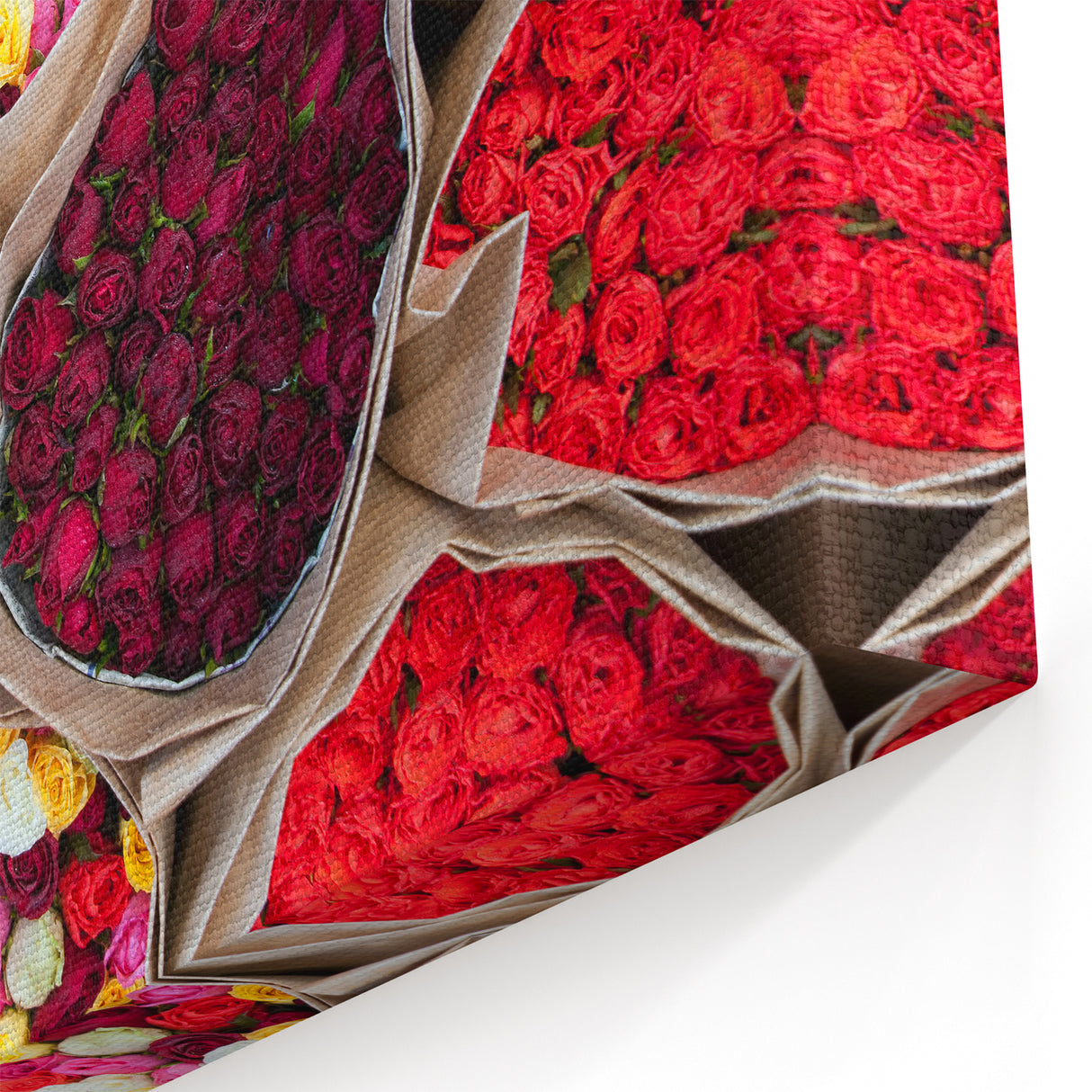 Vibrant Bangkok Rose Bouquets - Colorful Floral Canvas Art