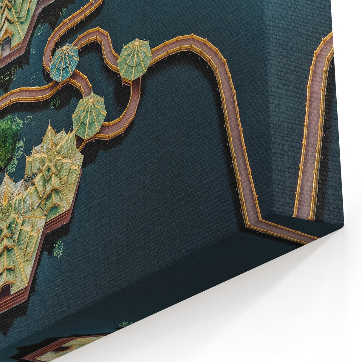 Aerial View of Bangkok Temple Complex - Unique Canvas Art