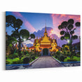 Sunset Over Bangkok Temple - Majestic Twilight Canvas Art