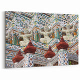 Intricate Temple Guardians - Detailed Bangkok Art Canvas