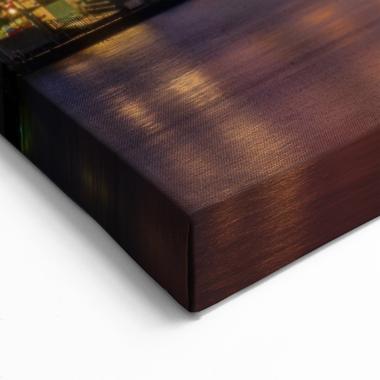 Bangkok Temple at Sunset - Reflective Water Canvas Art