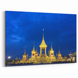 Bangkok Night Temple Illumination - Majestic Canvas Art