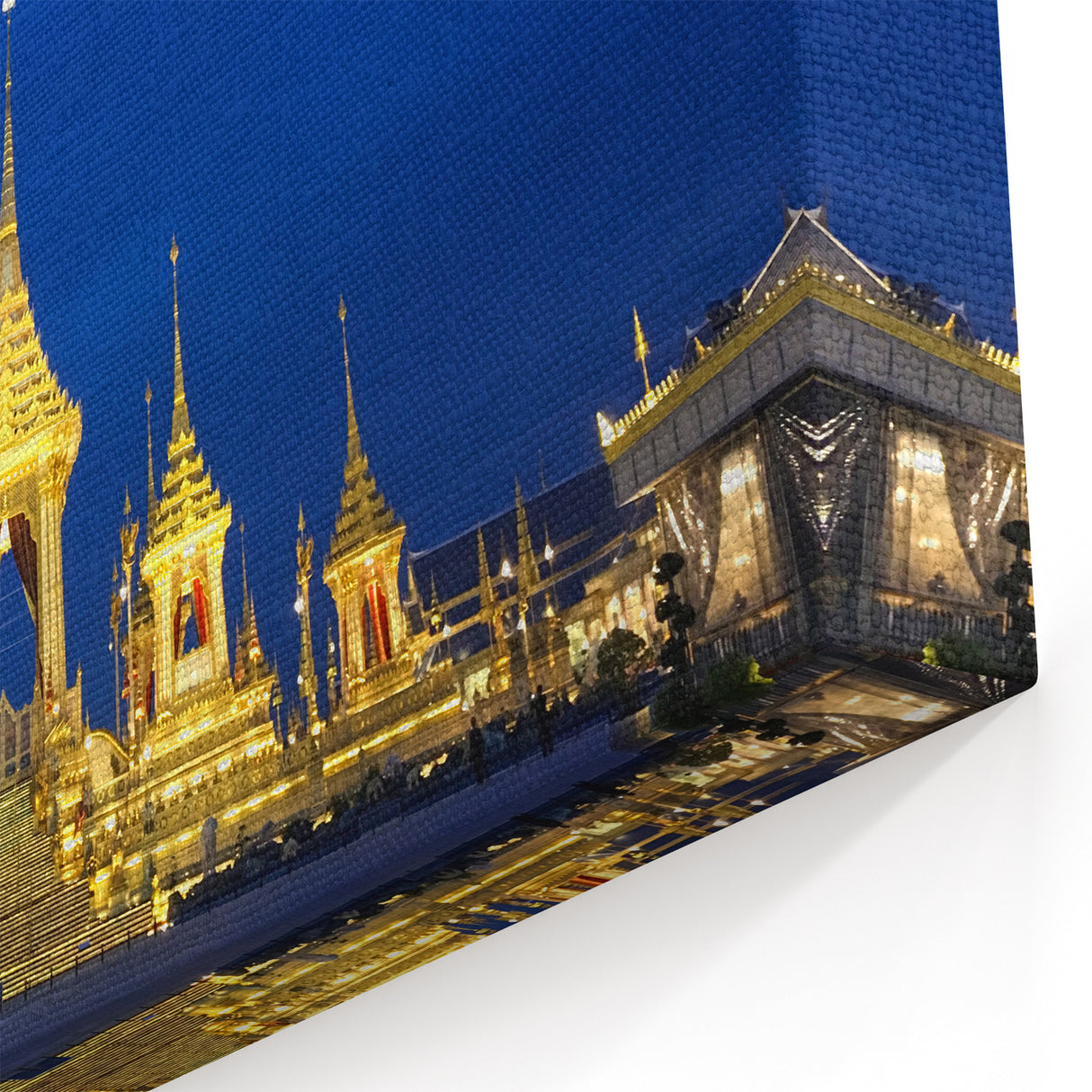 Bangkok Night Temple Illumination - Majestic Canvas Art