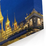 Bangkok Night Temple Illumination - Majestic Canvas Art