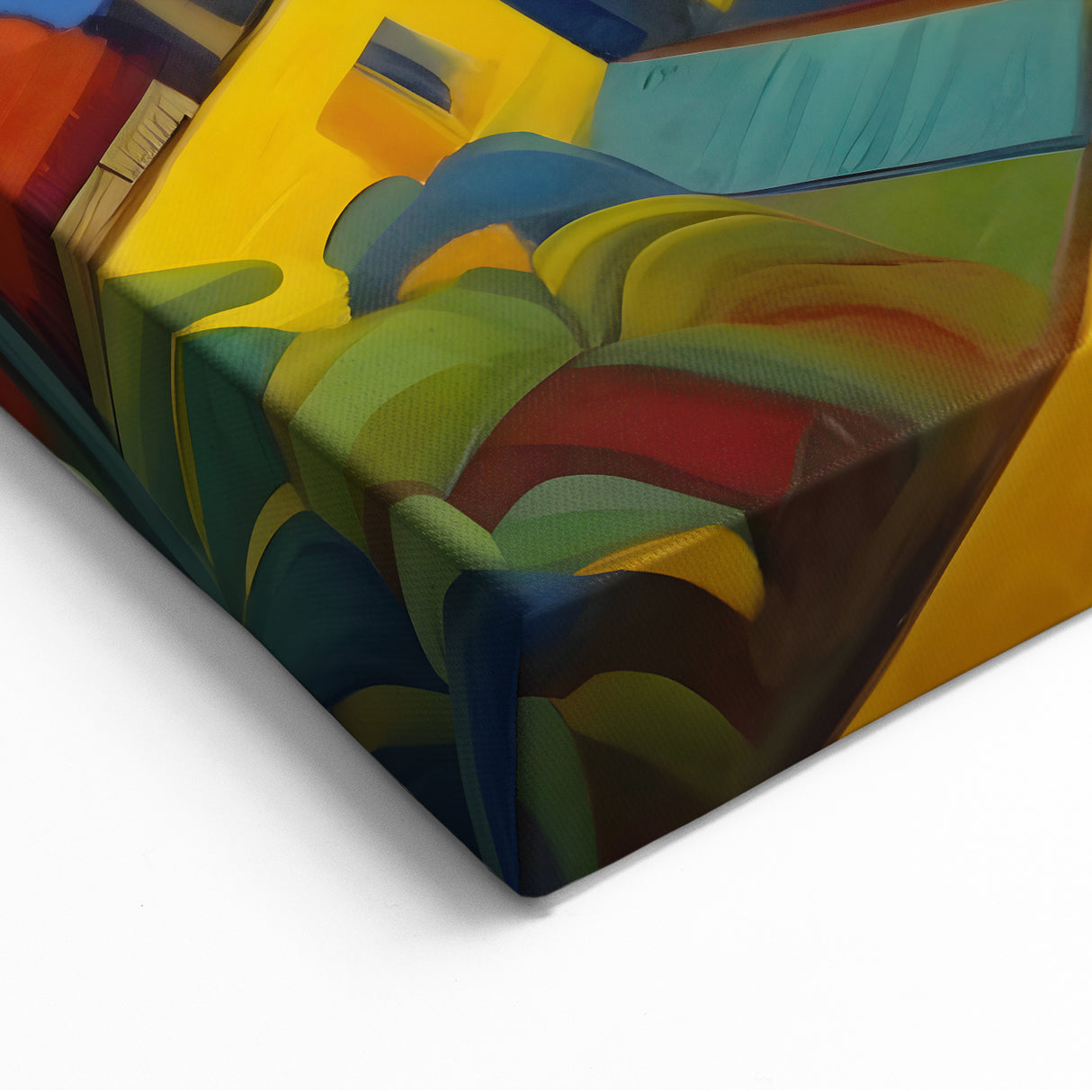 Caribbean Scenery Art - Saint Lucia Colorful Village Night Scene