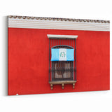Guatemalan Art Prints - Patriotic Flag on Red Wall