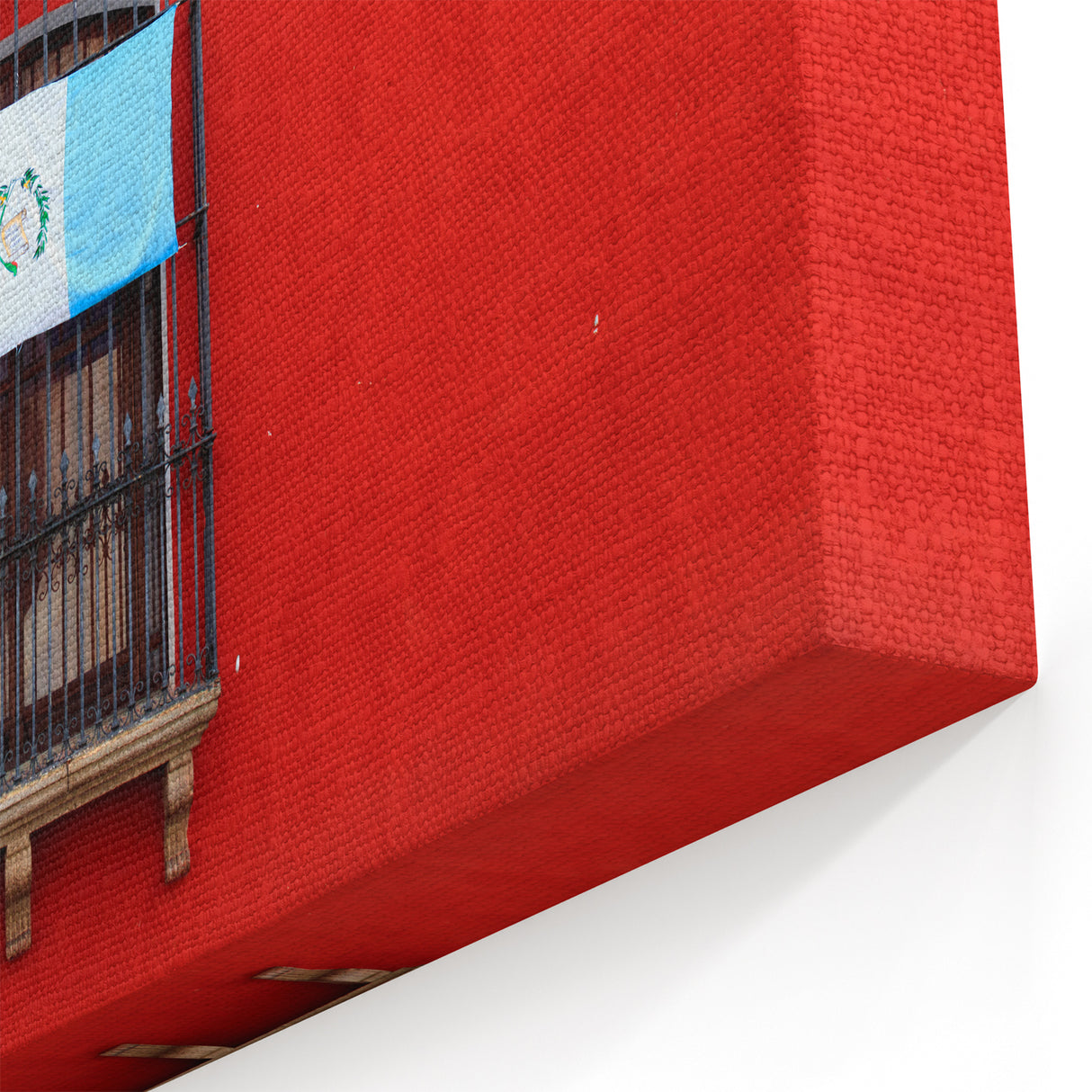 Guatemalan Art Prints - Patriotic Flag on Red Wall