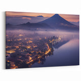 Scenic Guatemala Canvas - Misty Twilight Cityscape