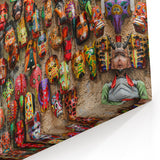Guatemalan Cultural Masks - Vibrant Art Collection