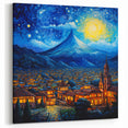Guatemalan Landscape Art - Starry Night over Antigua