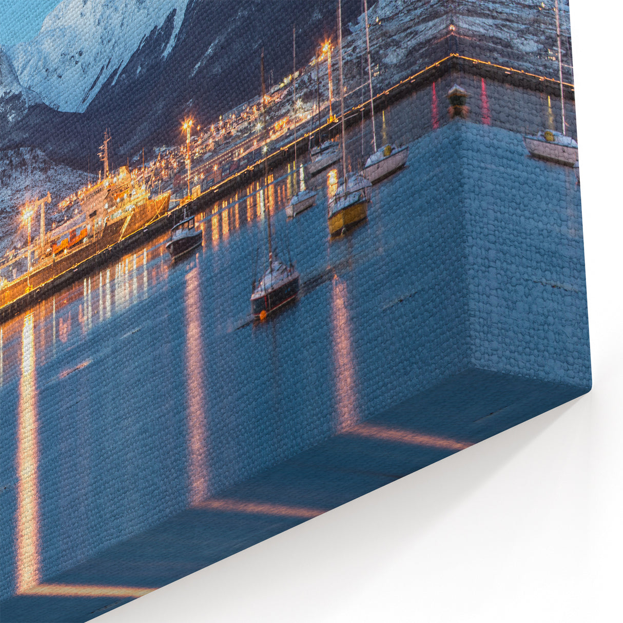 Argentine Harbor Art - Tranquil Winter Mountainscape