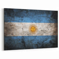 Textured Argentine Flag Art - Patriotic Wall Decor