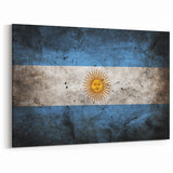 Textured Argentine Flag Art - Patriotic Wall Decor