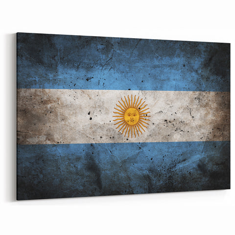 Textured Argentine Flag Art - Patriotic Wall Decor