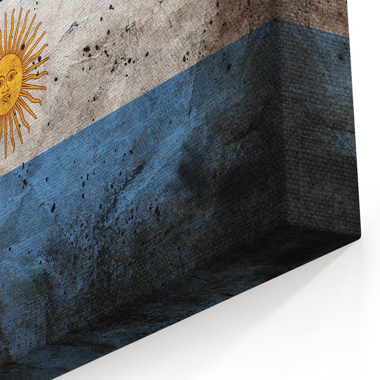 Textured Argentine Flag Art - Patriotic Wall Decor