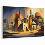 Golden Domes of Mesopotamia – Middle Eastern Cityscape Wall Art