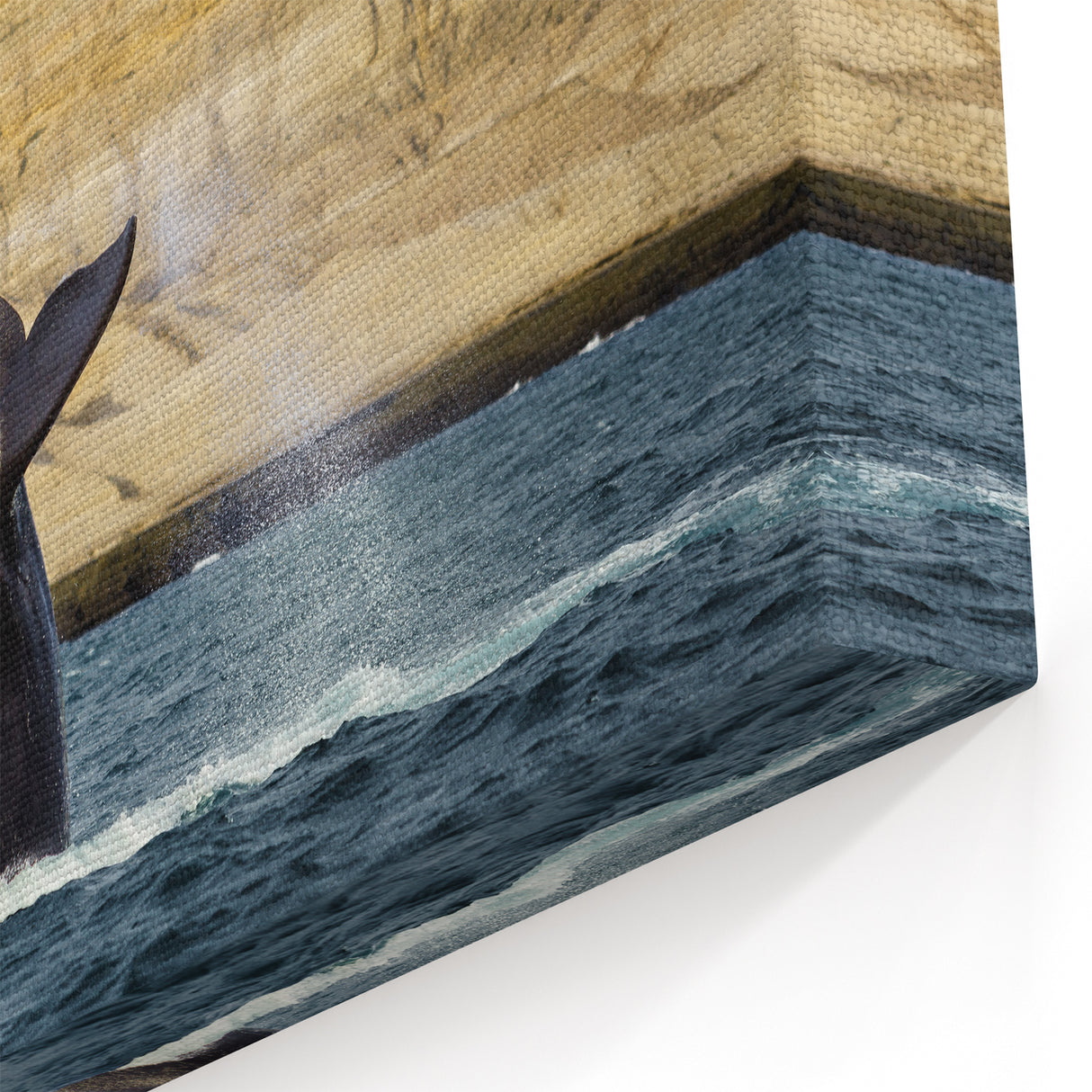Argentine Coastal Art - Whale Tail and Cliffside View