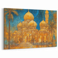 Golden Mosque Arches – Mesopotamian Domes and Palms Wall Art