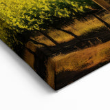 Argentine Vineyard Art - Lush Vines with Mountain Silhouette