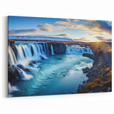 Argentine Waterfall Sunset Art - Cascading Waters at Dusk