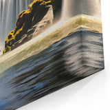 Majestic Argentine Falls Art - Red Cliffs and Cascades