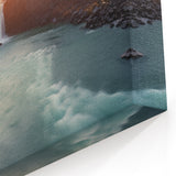 Argentine Sunset Falls Art - Fiery Skies and Flowing Waters