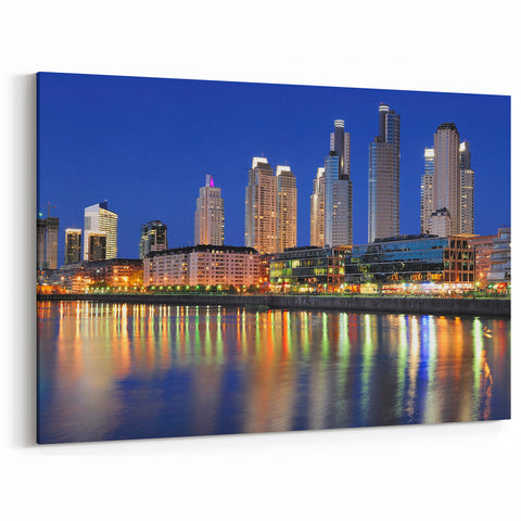 Vibrant Buenos Aires Nightlife - Canvas Wall Art