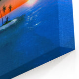 Tropical Island Sunset - Caribbean Canvas Art