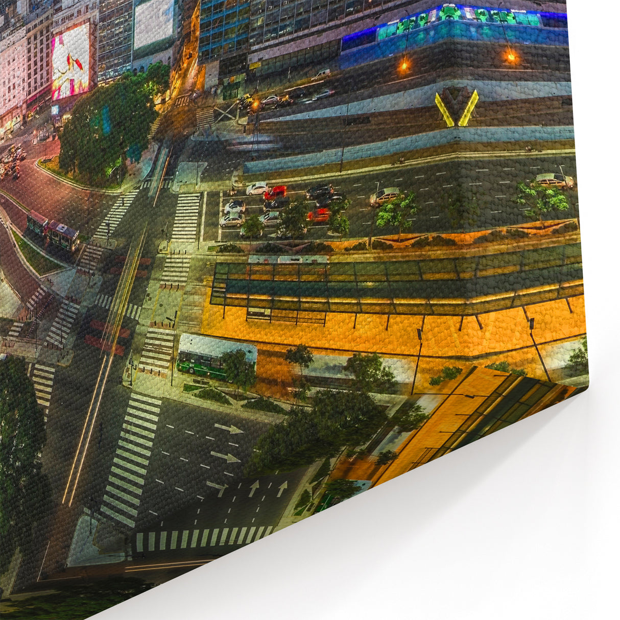 Buenos Aires Night Lights - Urban Canvas Print