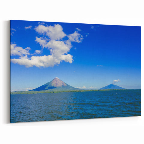 Twin Volcanoes of Nicaragua - Stunning Landscape Canvas