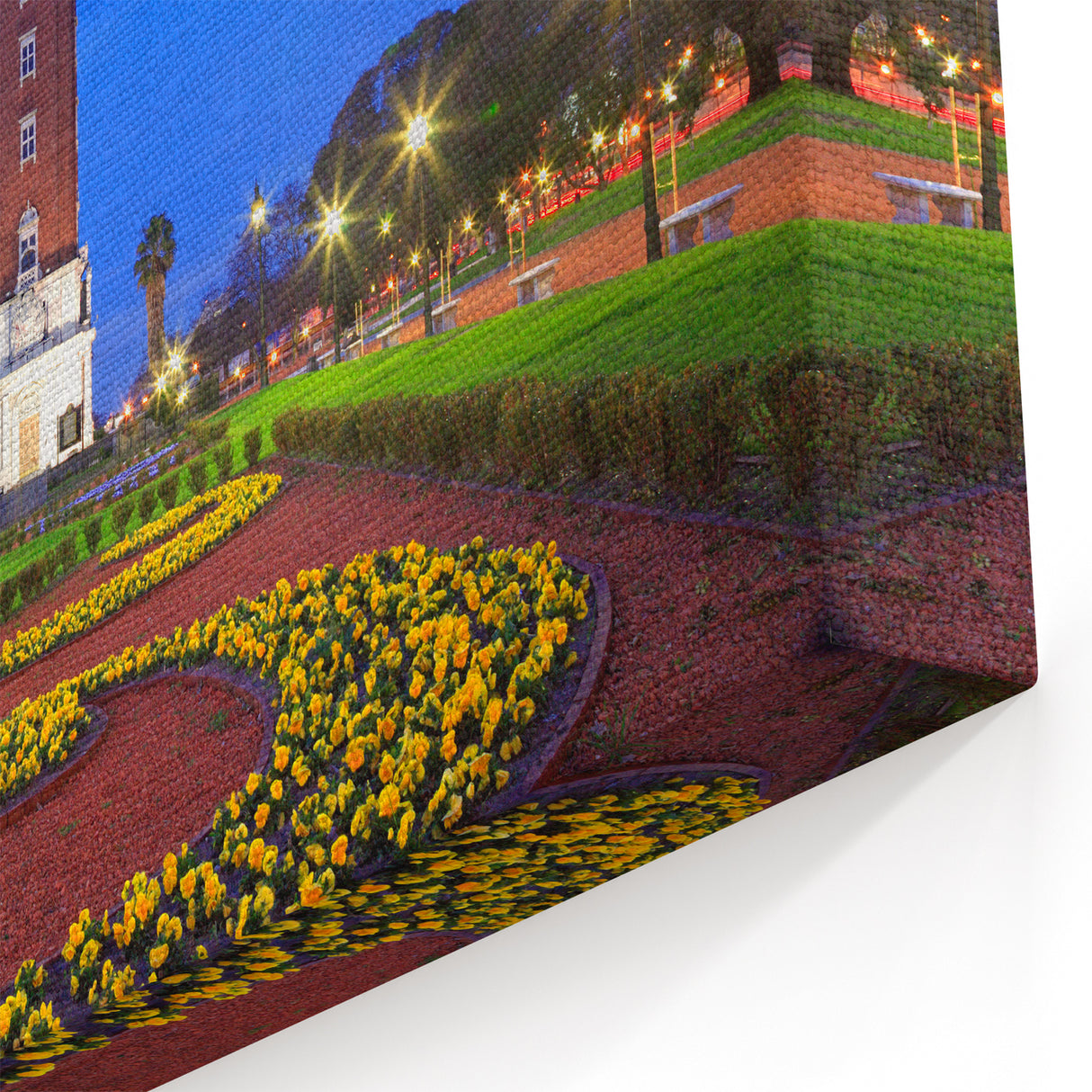 Twilight Canvas Art - Iconic Buenos Aires Tower