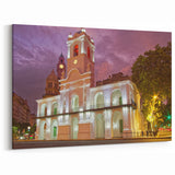 Buenos Aires Historic Church - Illuminated Evening Print
