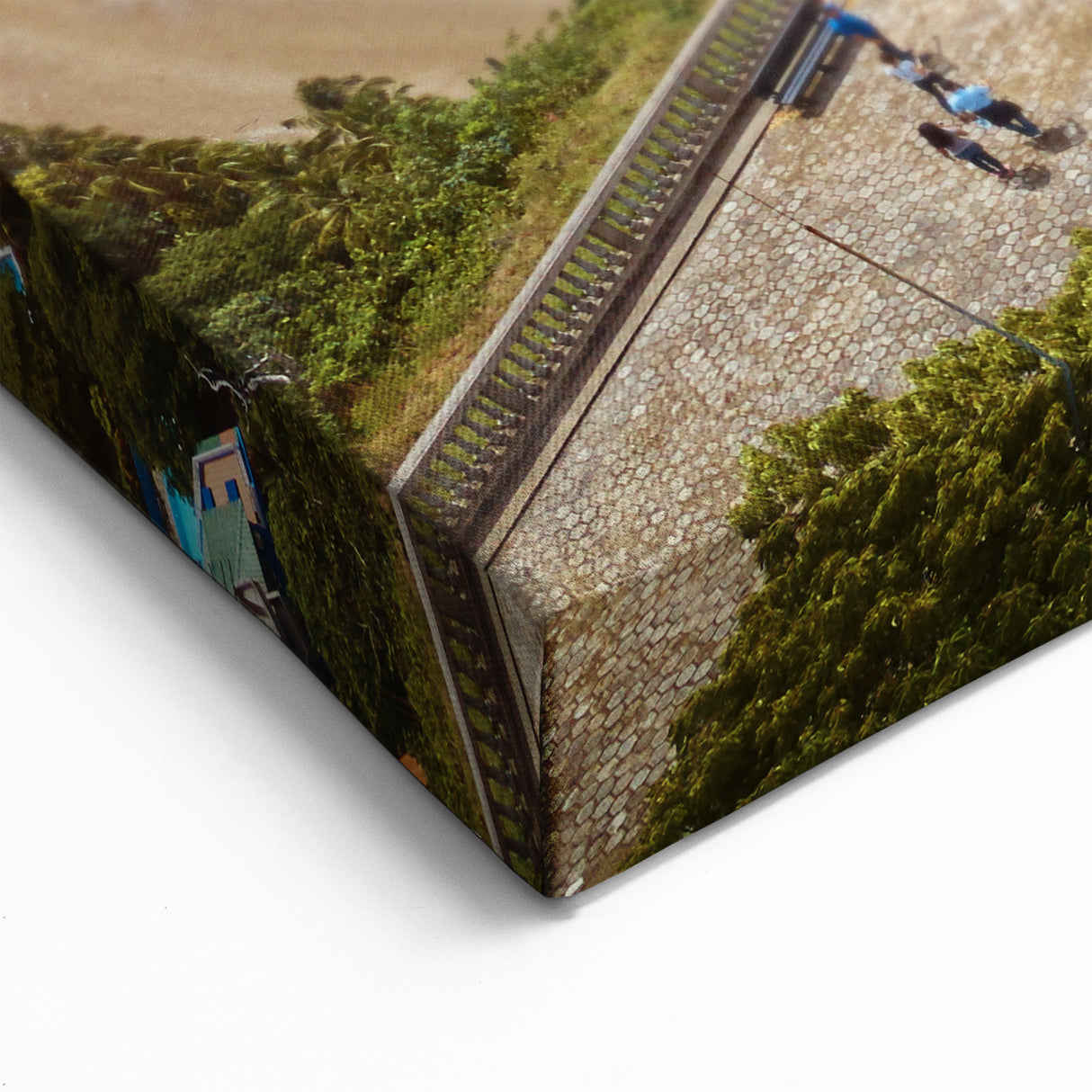 Nicaraguan Bay View Statue - Coastal Landscape Canvas