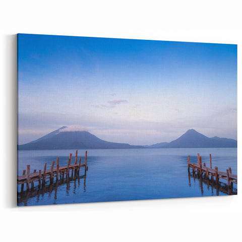 Tranquil Nicaraguan Lakescape - Peaceful Volcano Canvas