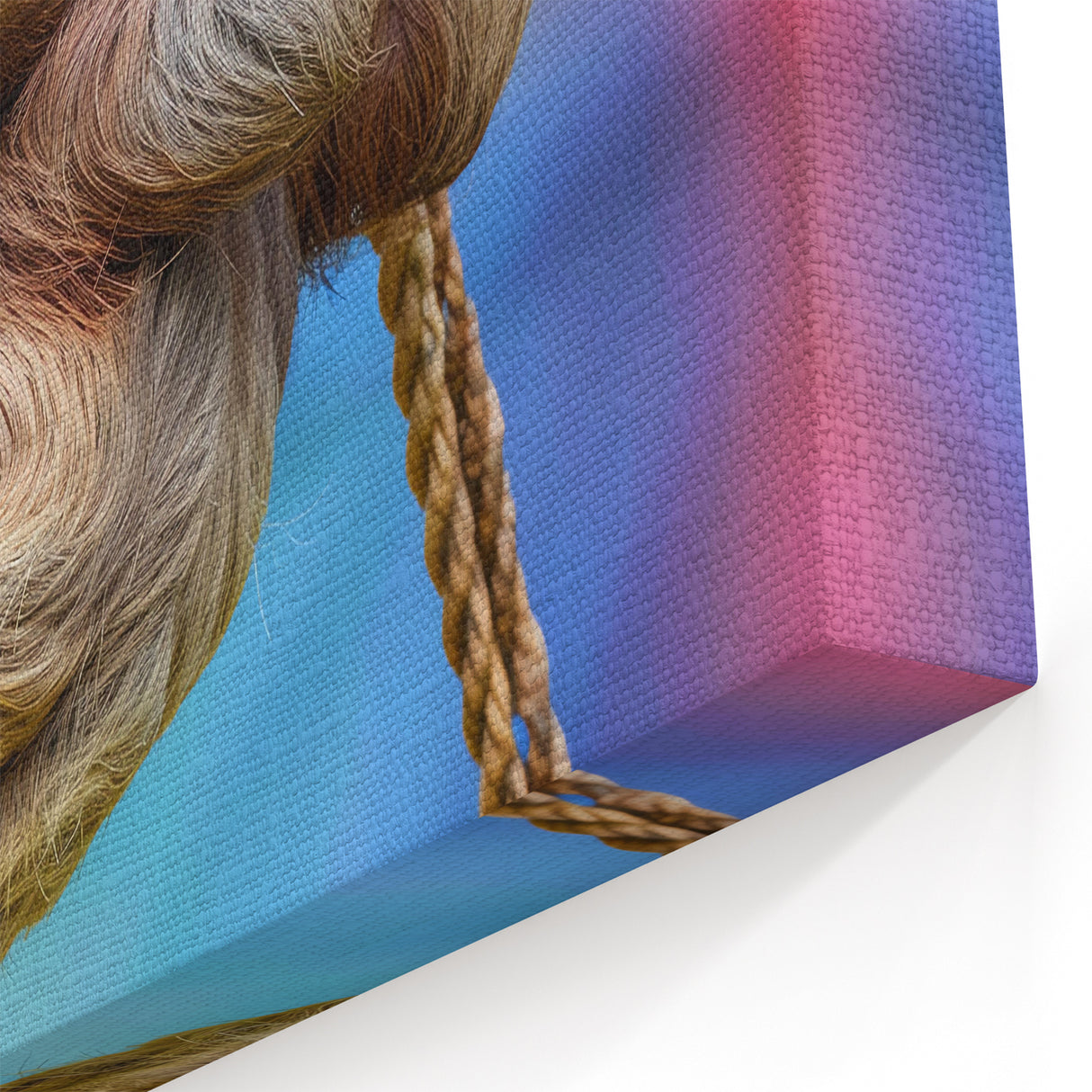 Charming Nicaraguan Sloth - Colorful Wildlife Canvas Art