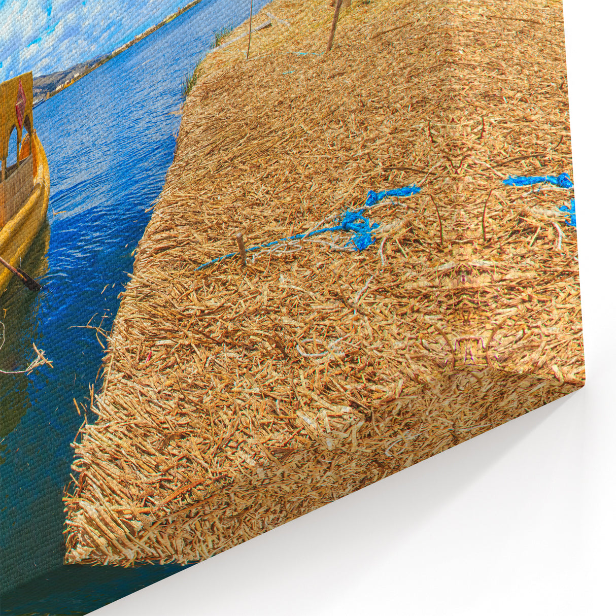 Reed Boats on Lake Titicaca - Cultural Bolivia Art