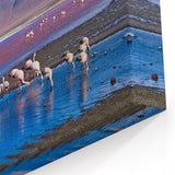 Flamingos at Andean Lake - Vibrant Bolivia Art