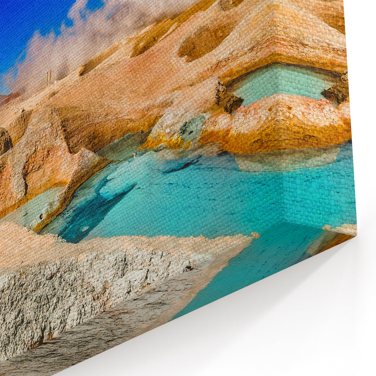 Vivid Geothermal Pools Art - Bolivia Natural Wonders