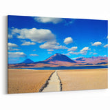South America Scenery Art - Andes Mountains Under Bright Blue Sky