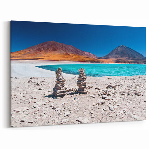 Bolivian Landscape Prints - Turquoise Lake and Andes Mountains