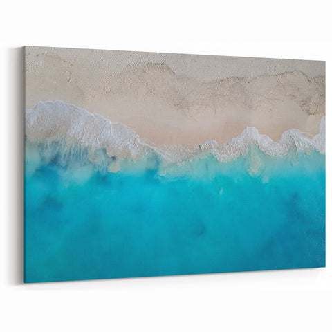 Framed Caribbean Scenery - Ocean Meets Sand