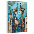 Abstract Mesopotamian Scholars – Vibrant Geometric Middle Eastern Art
