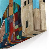 Abstract Mesopotamian Scholars – Vibrant Geometric Middle Eastern Art