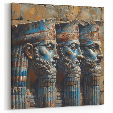 Ancient Kings of Mesopotamia – Regal Historical Relief Wall Art
